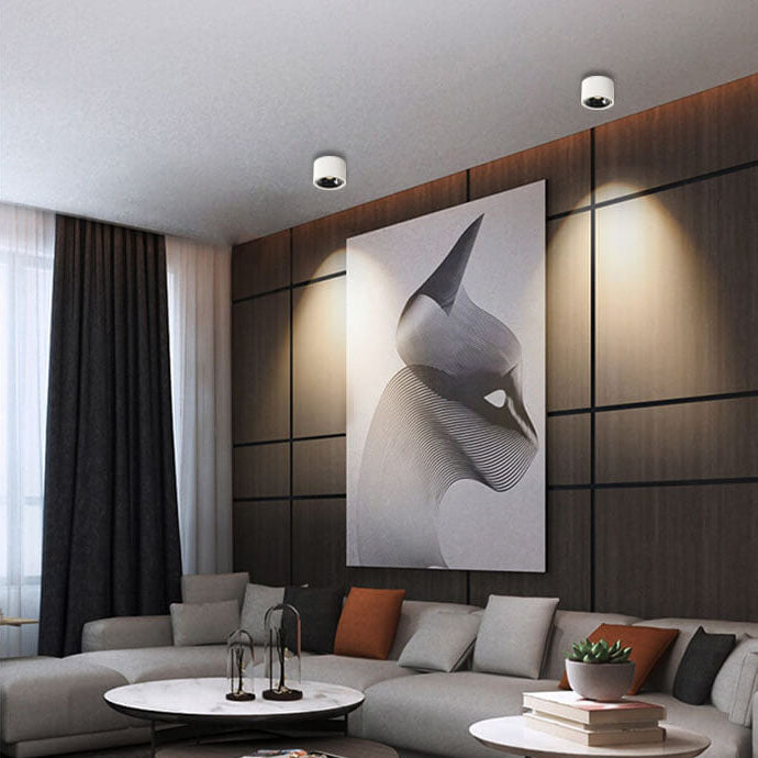 Leir rund loftlampe