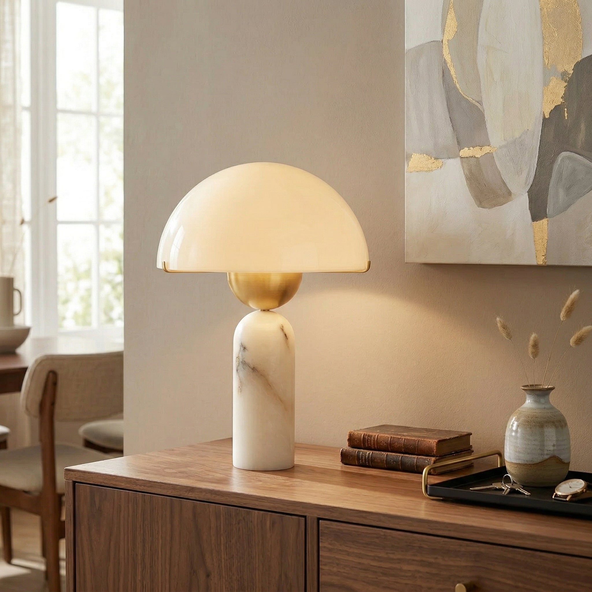 Lunena kugleformet bordlampe