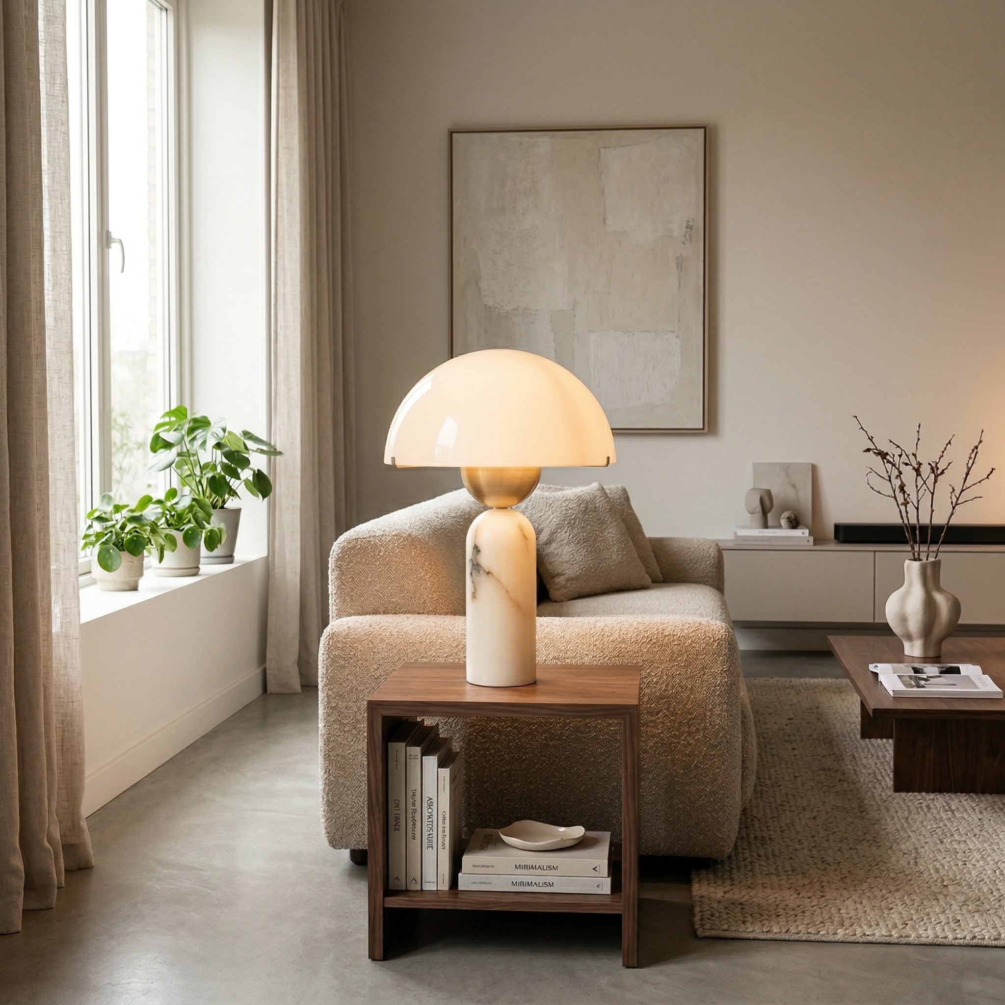 Lunena kugleformet bordlampe