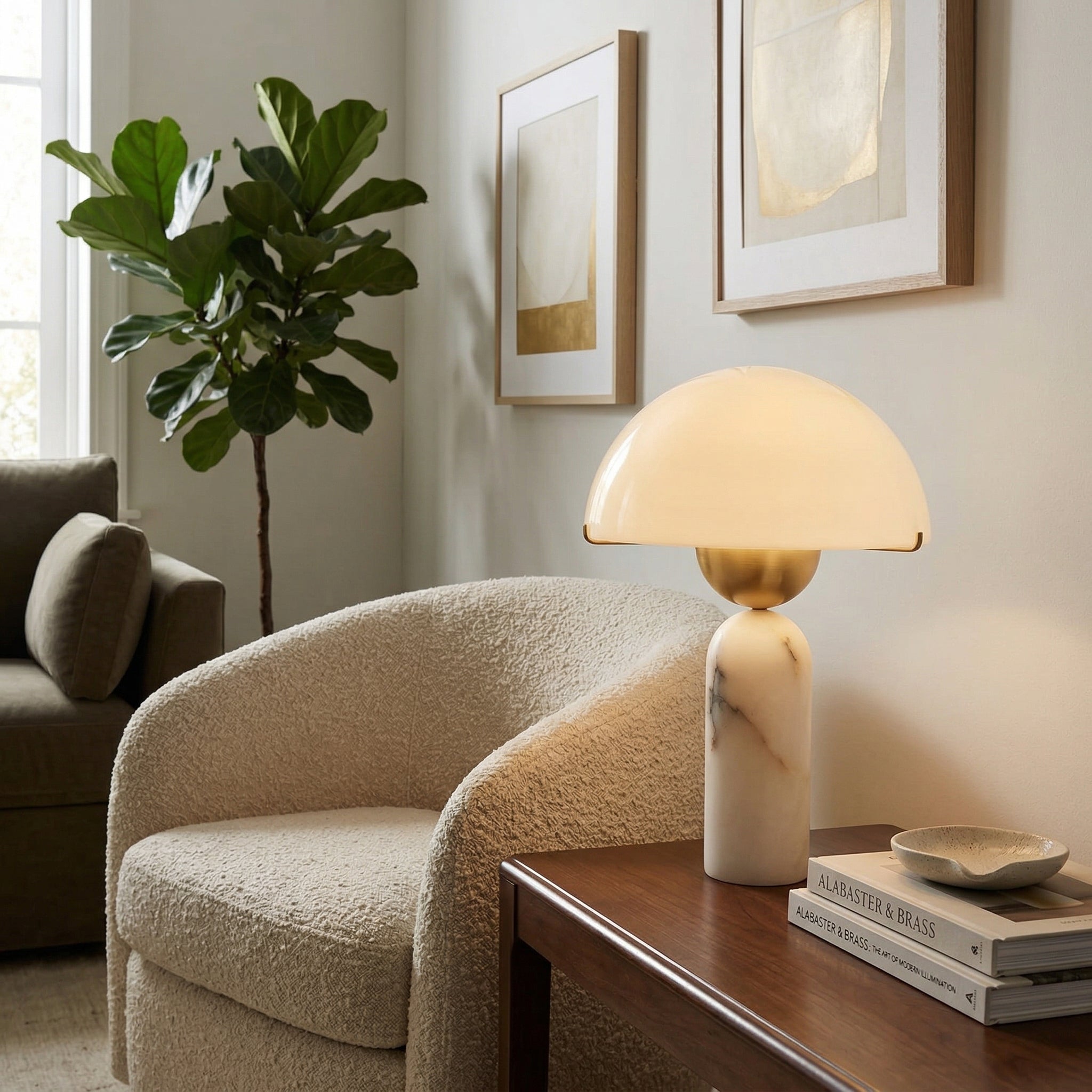 Lunena kugleformet bordlampe