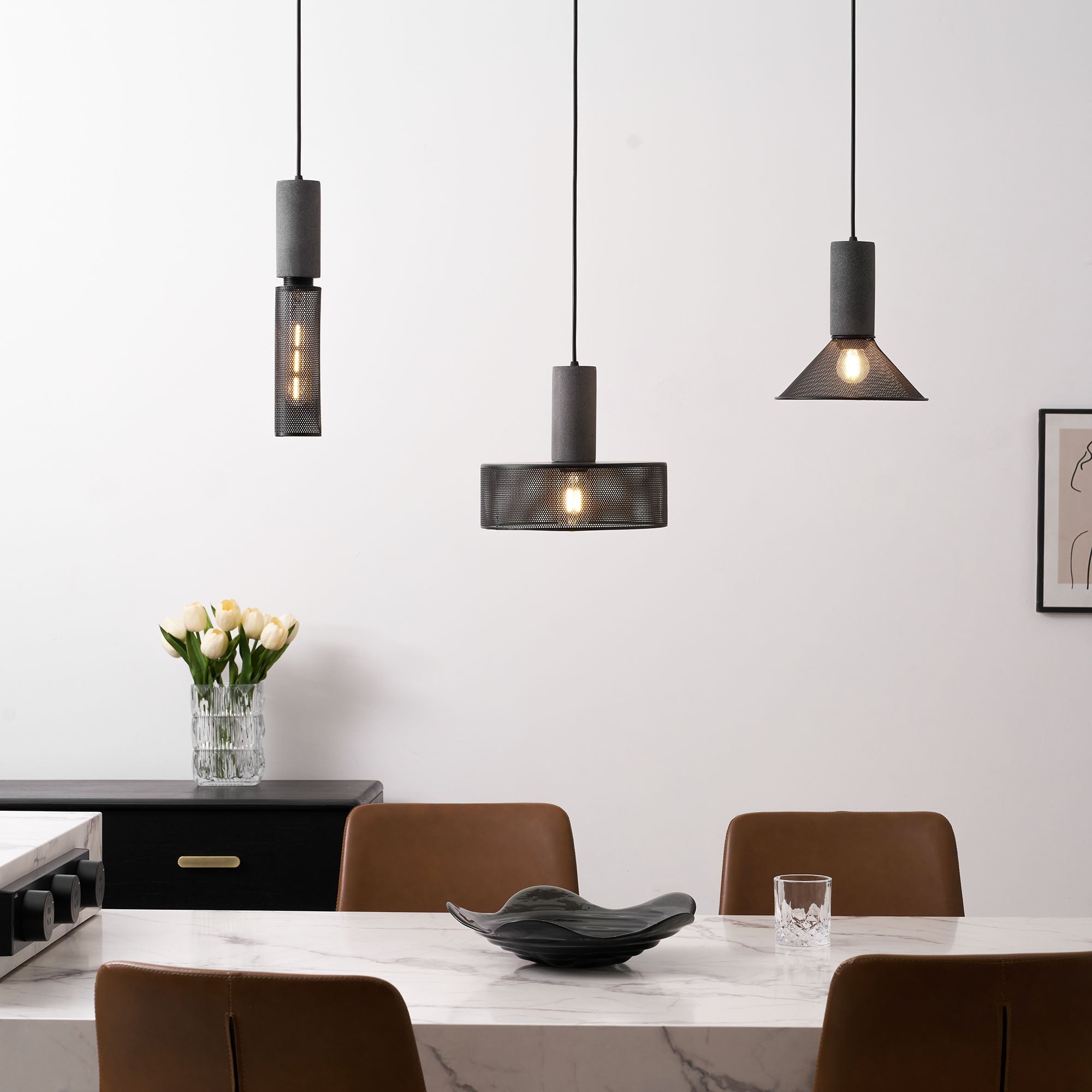 Zenka rørformet pendellampe