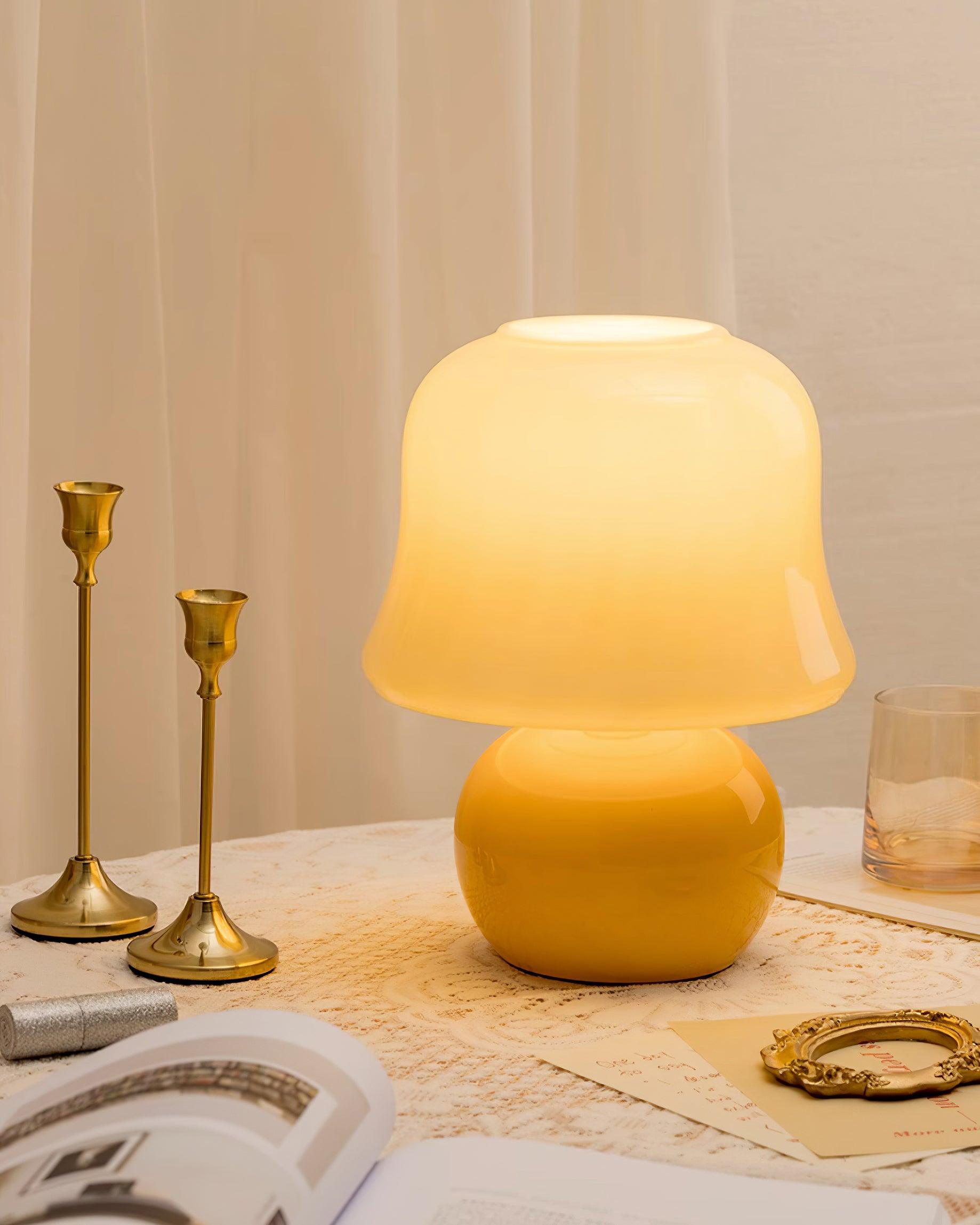 Sorense svampeformet bordlampe