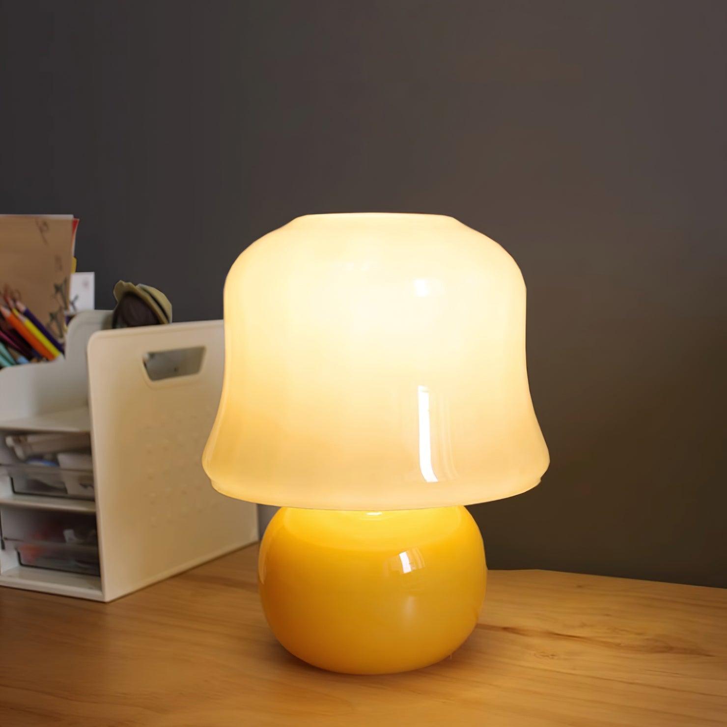 Sorense svampeformet bordlampe