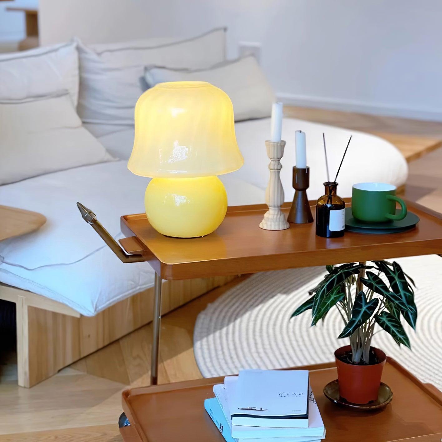 Sorense svampeformet bordlampe