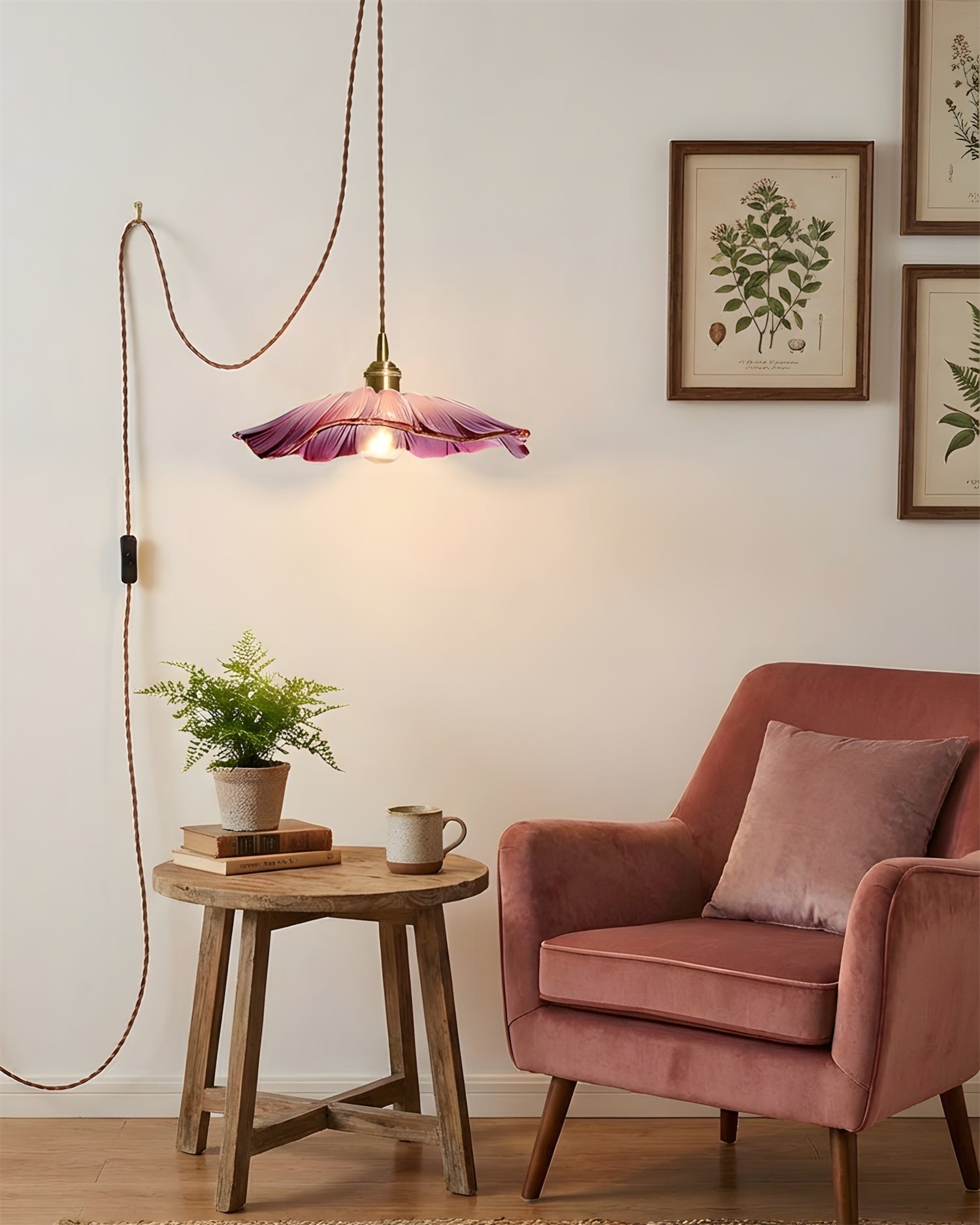 Larsmi blomsterformet pendellampe