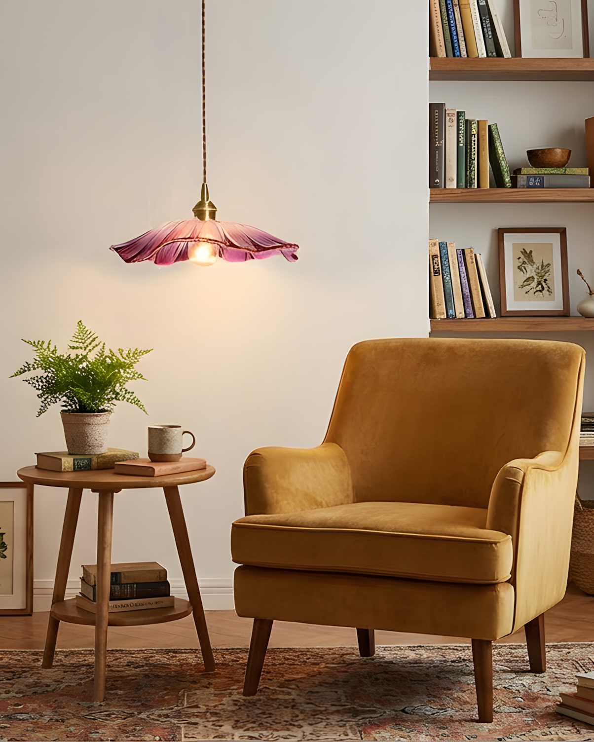 Larsmi blomsterformet pendellampe
