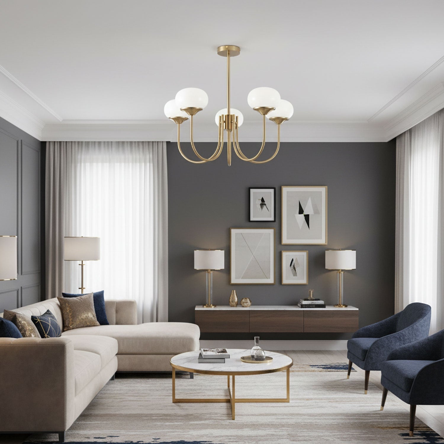 Soliare moderne lysekrone