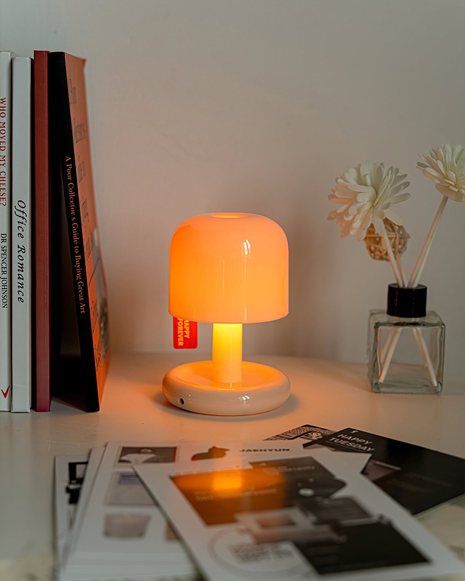 Tavlindal svampeformet bordlampe