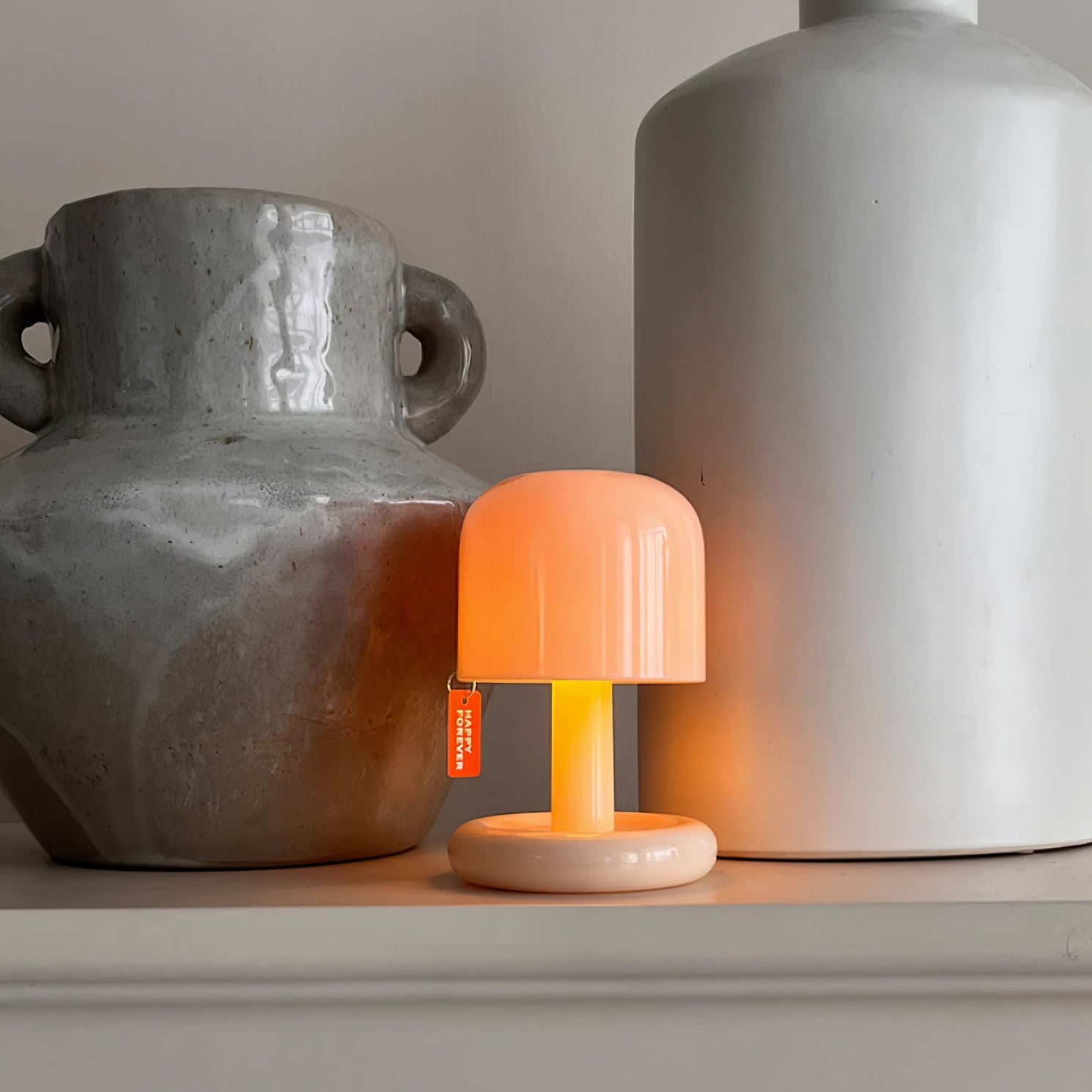 Tavlindal svampeformet bordlampe
