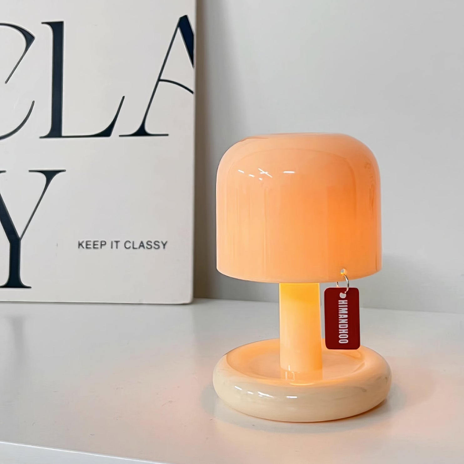 Tavlindal svampeformet bordlampe