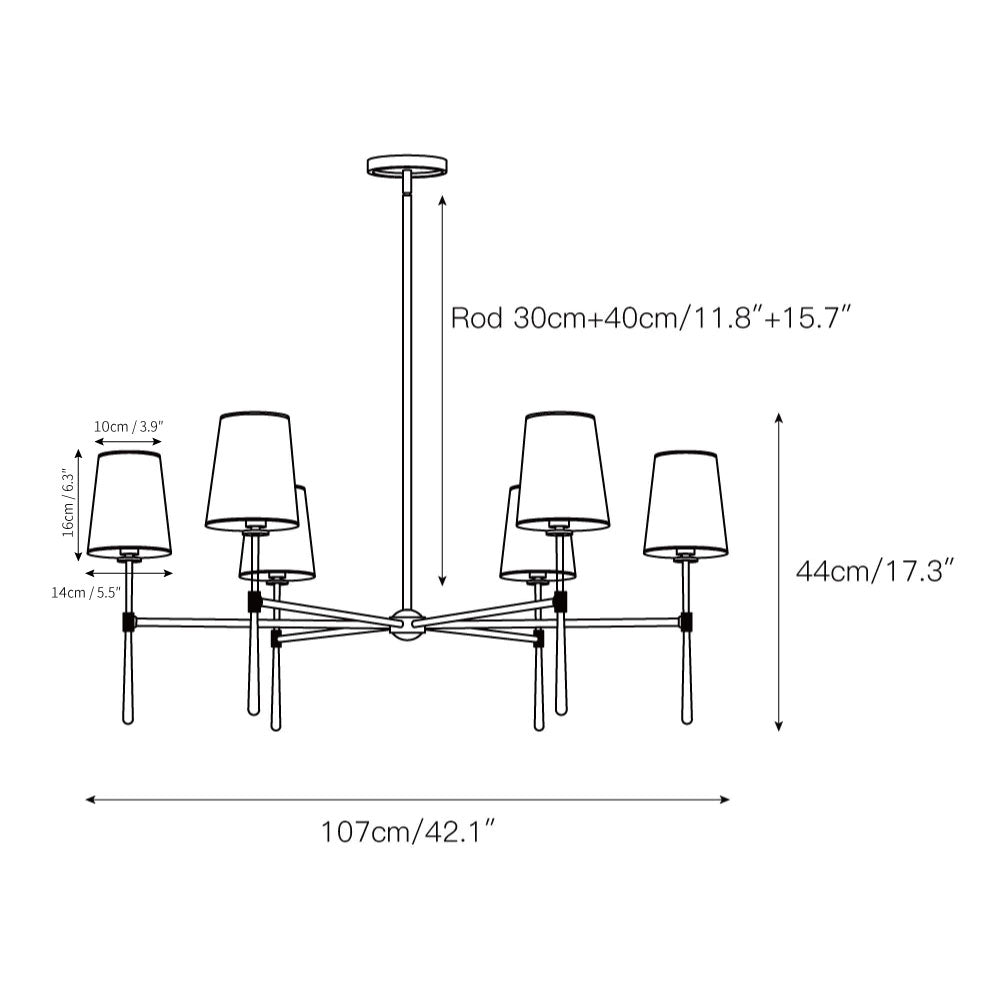 Hollenor rund lysekrone