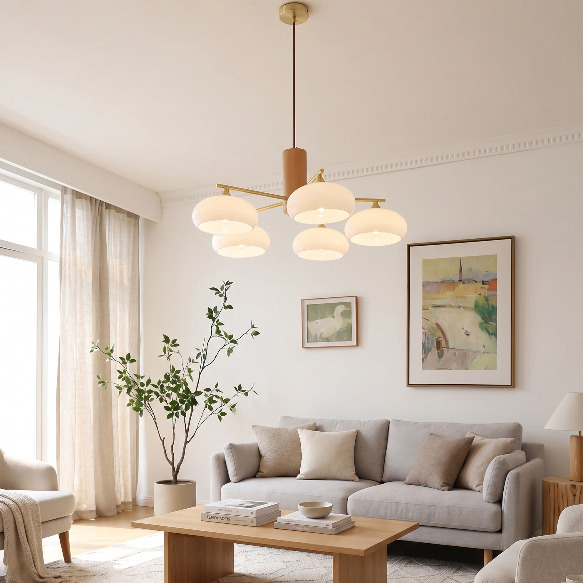 Miksale oval lysekrone