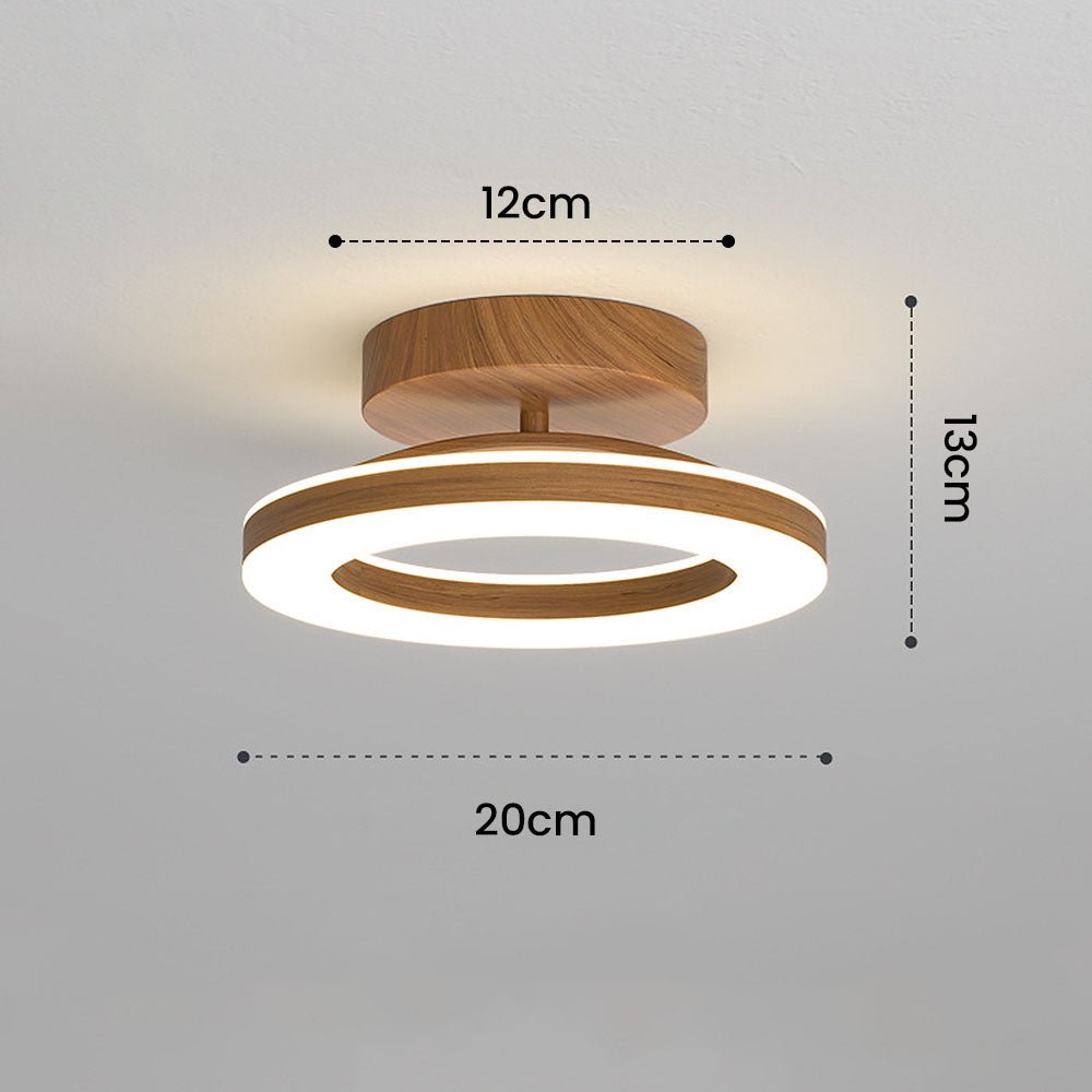 Sivla rund loftlampe