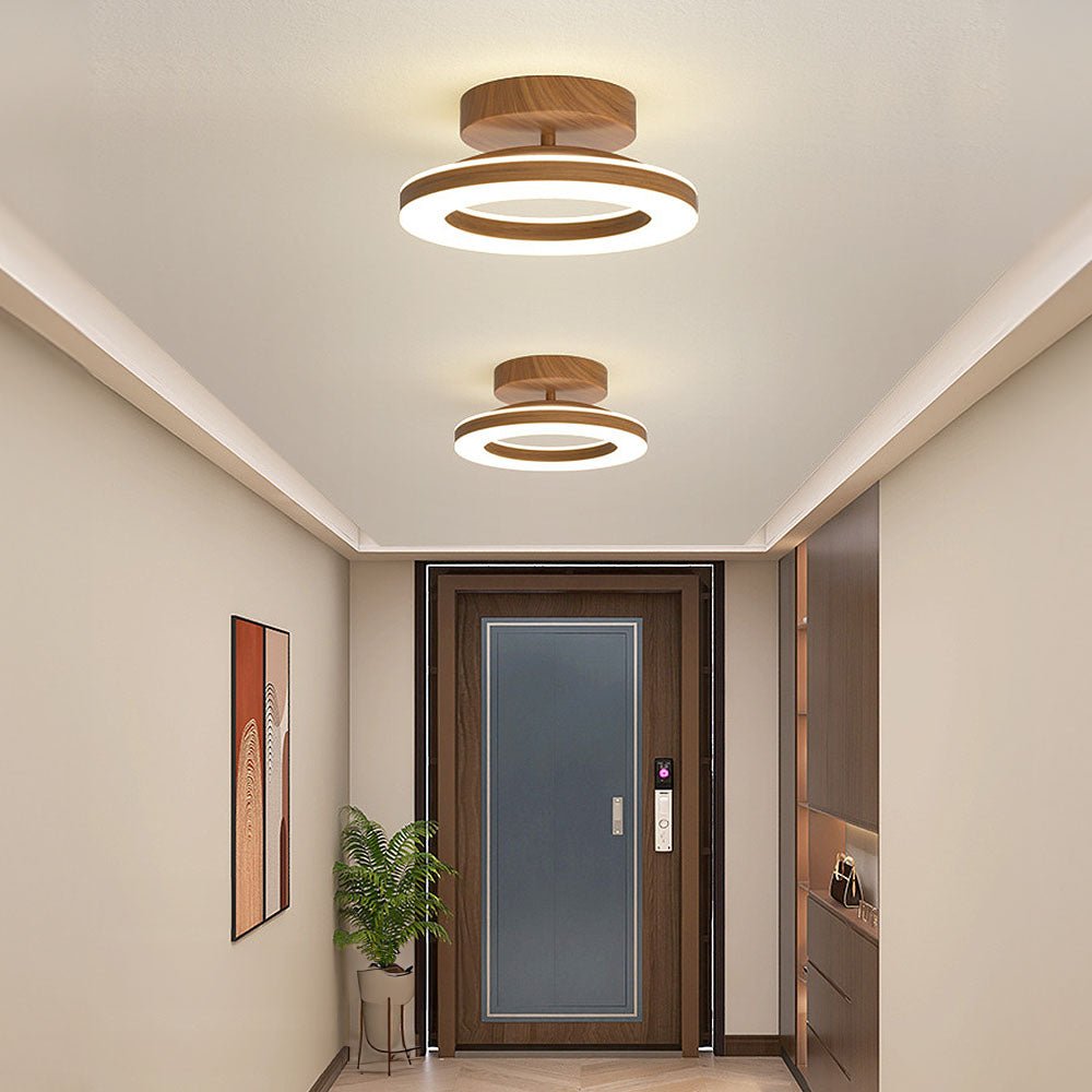 Sivla rund loftlampe