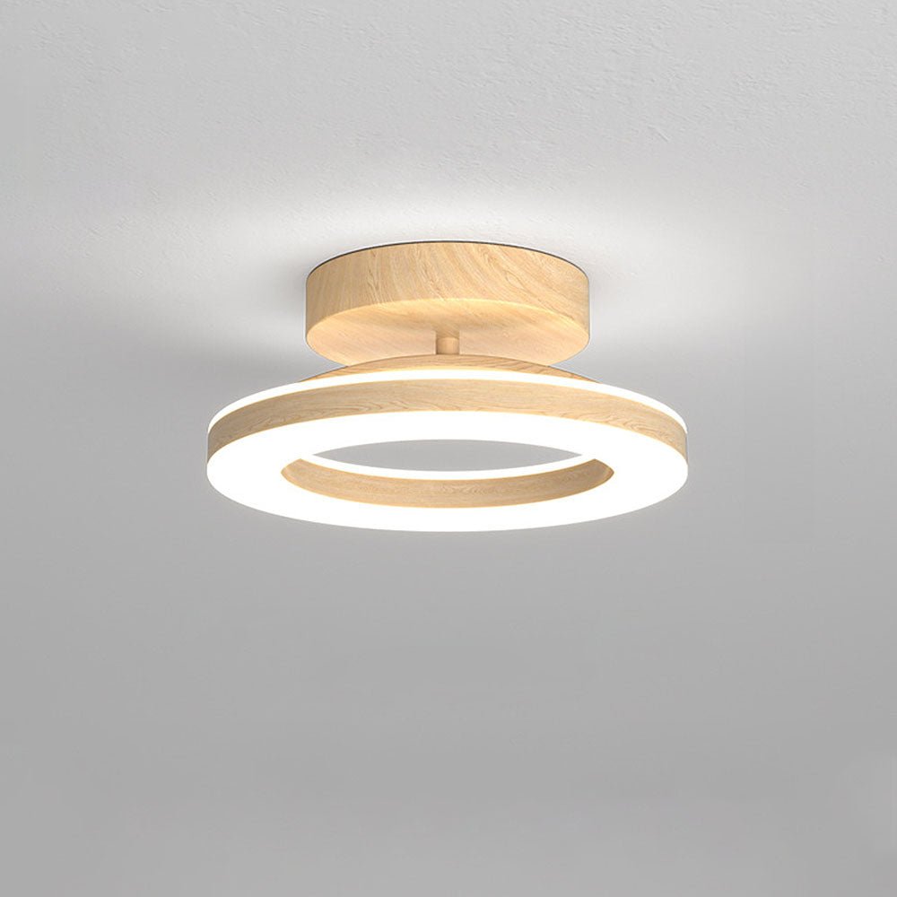 Sivla rund loftlampe