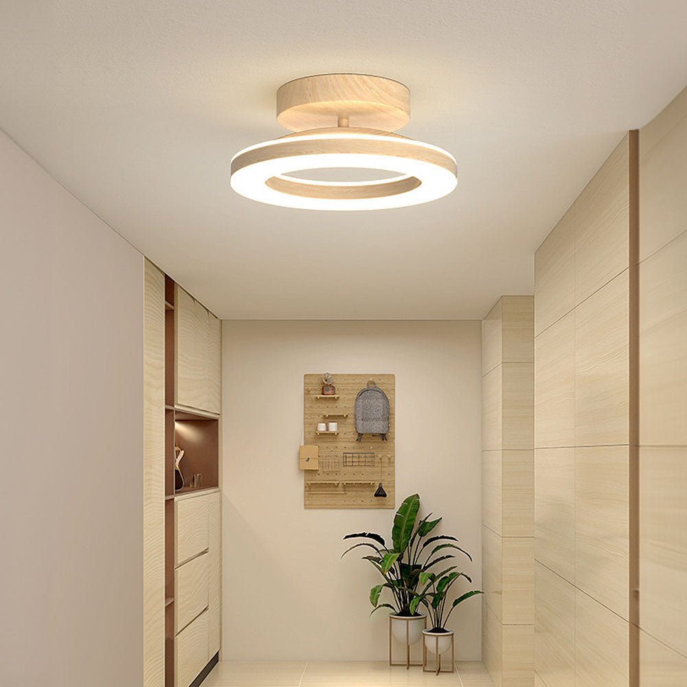 Sivla rund loftlampe