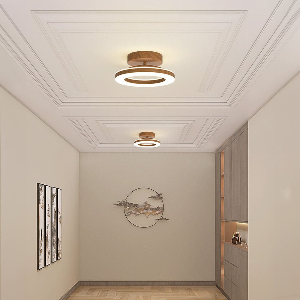 Sivla rund loftlampe