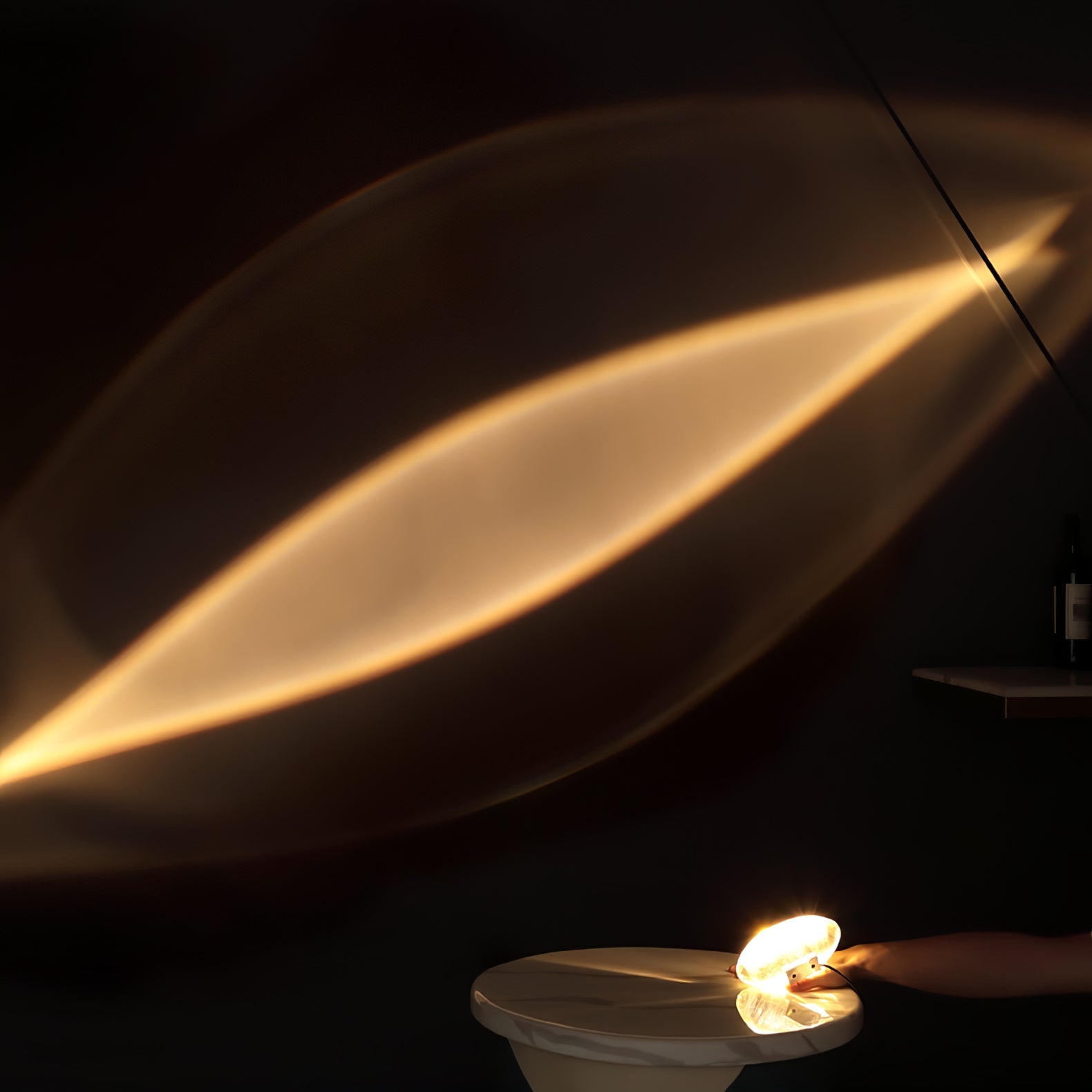 Jorar oval bordlampe