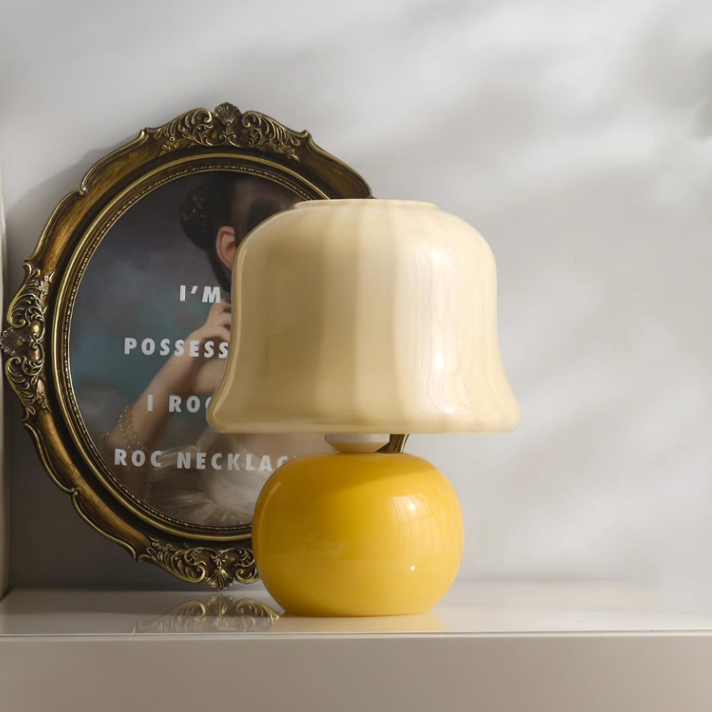 Sorense svampeformet bordlampe
