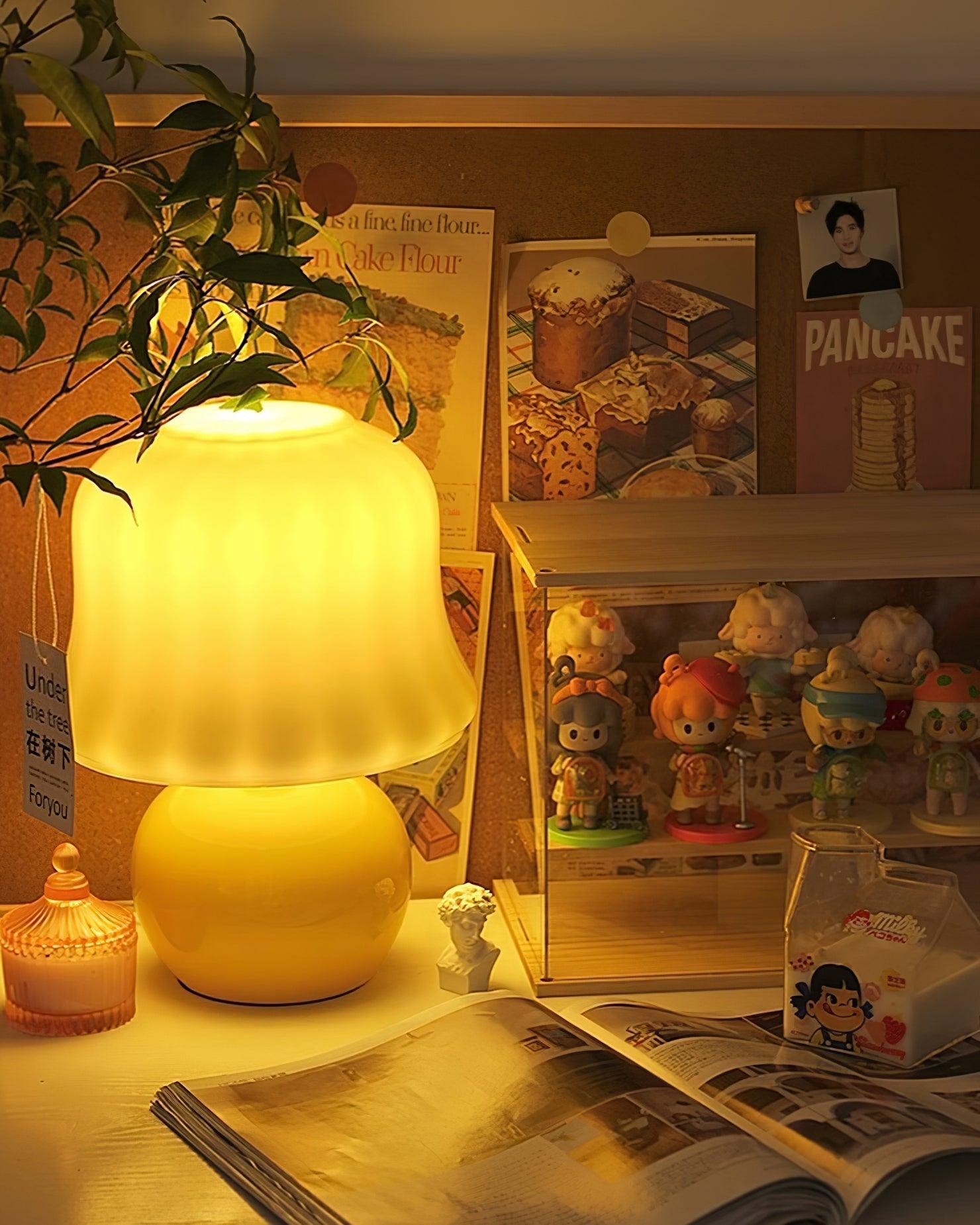 Sorense svampeformet bordlampe