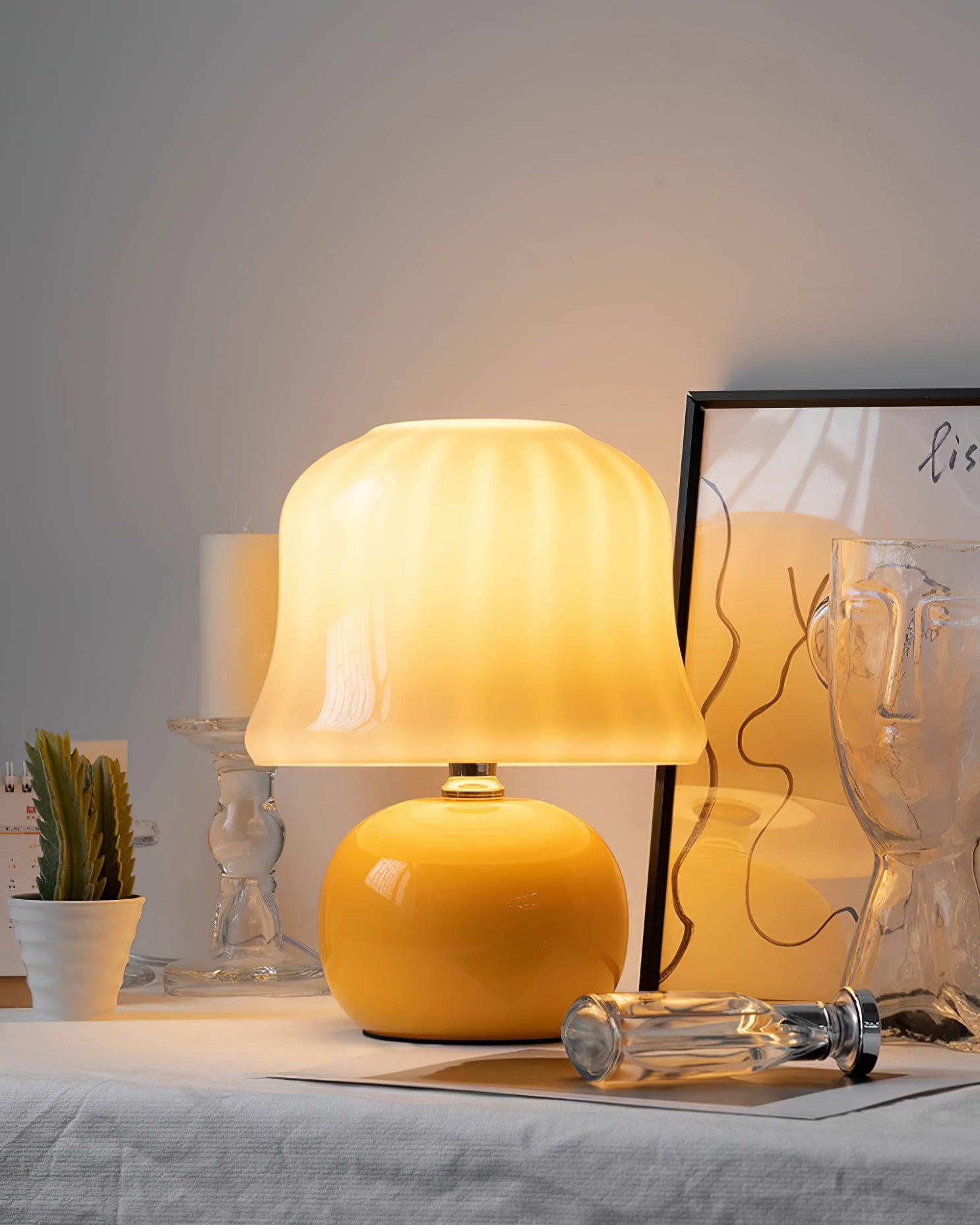 Sorense svampeformet bordlampe
