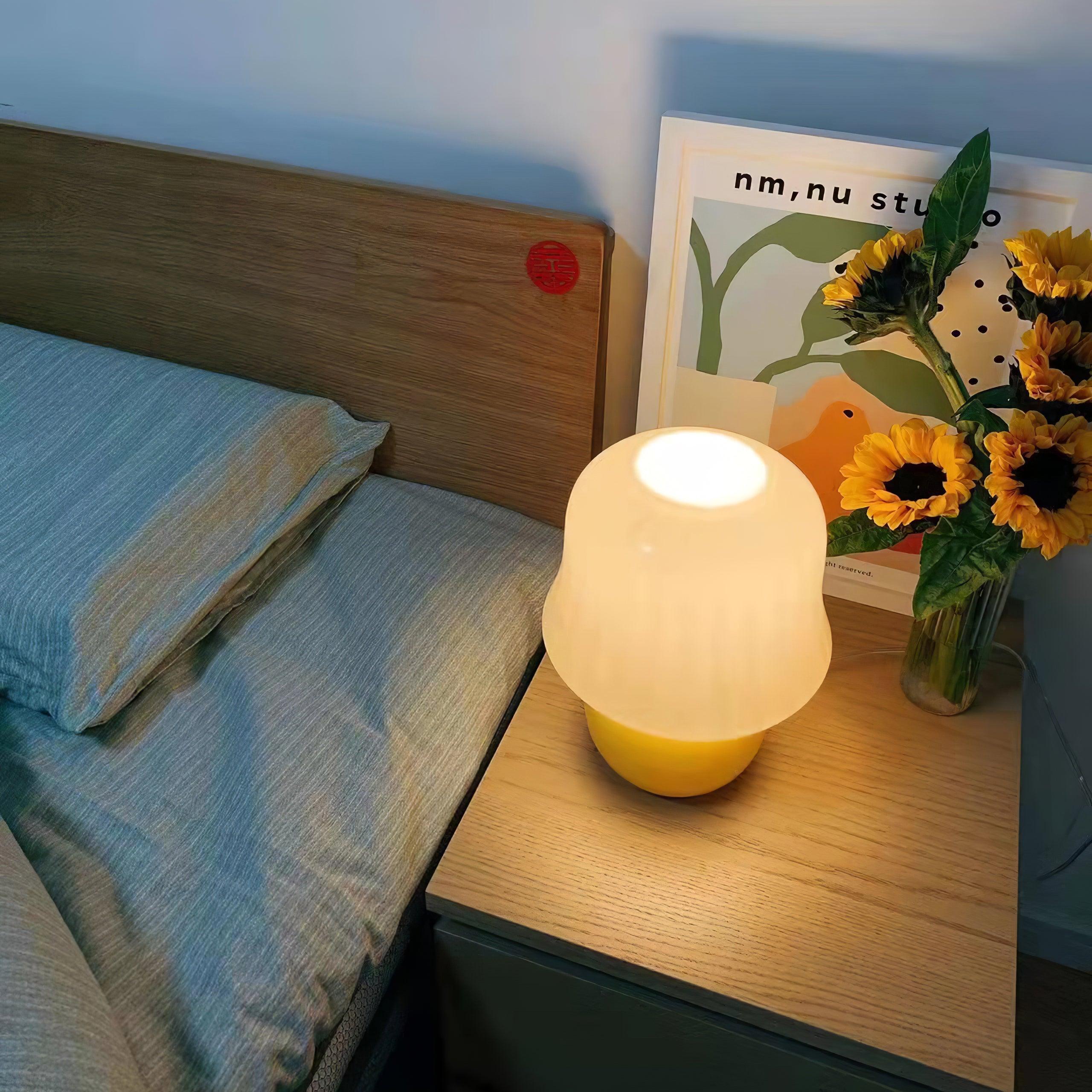 Sorense svampeformet bordlampe