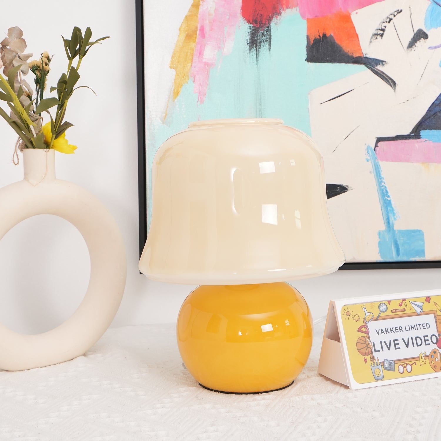 Sorense svampeformet bordlampe
