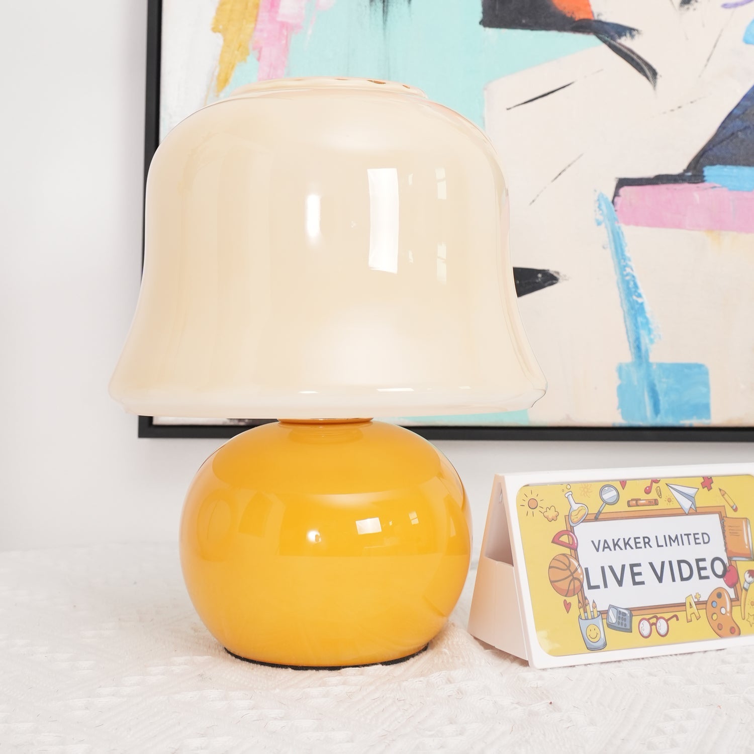 Sorense svampeformet bordlampe