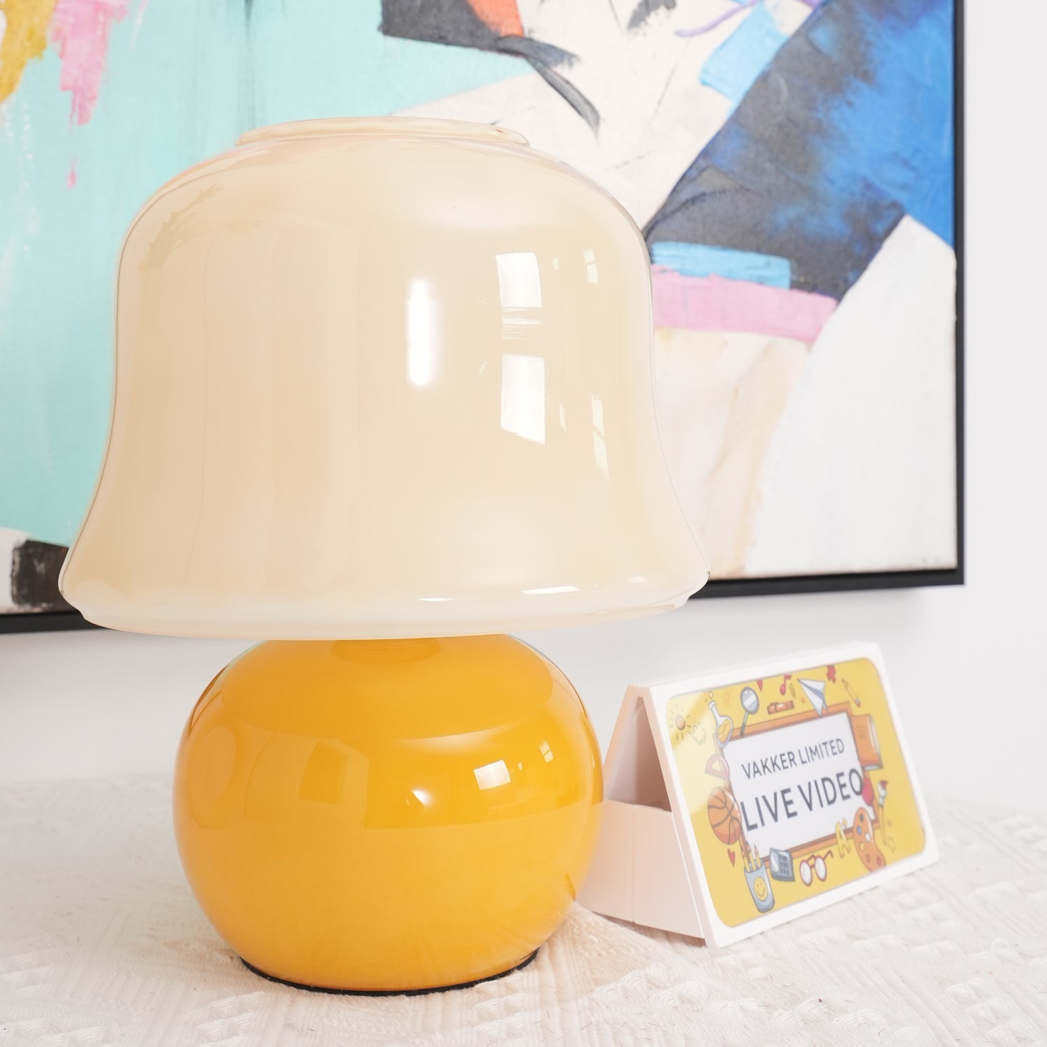 Sorense svampeformet bordlampe