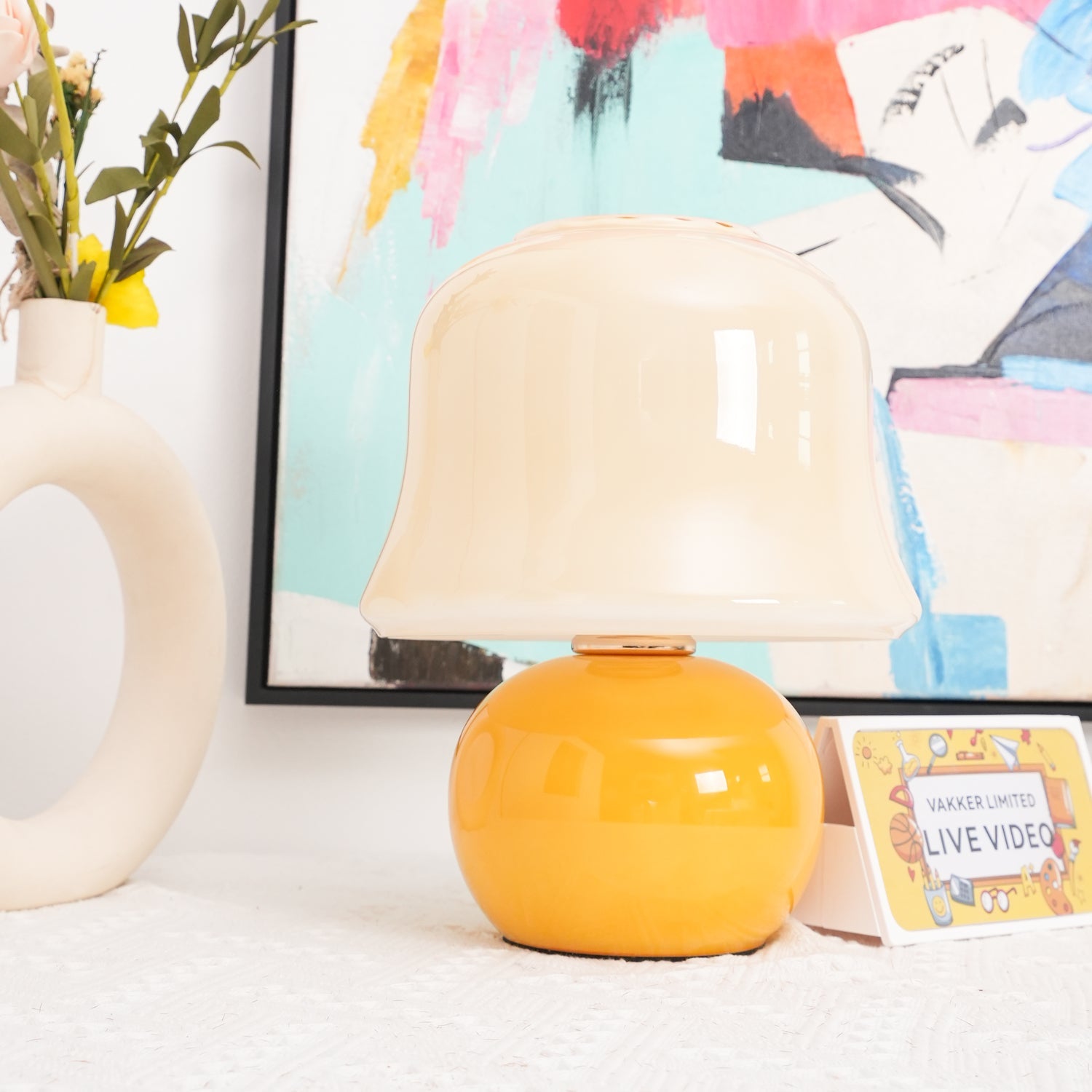 Sorense svampeformet bordlampe
