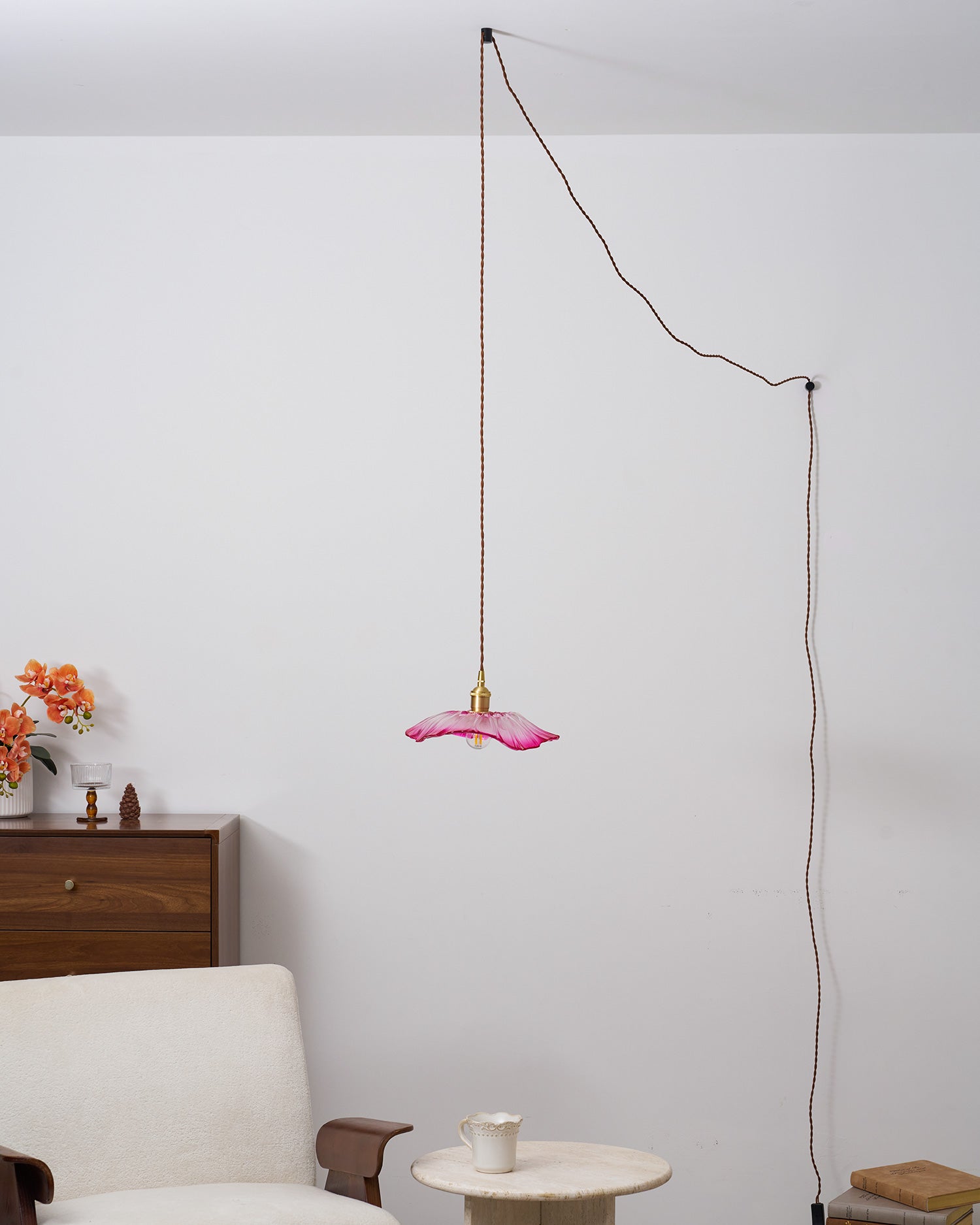 Larsmi blomsterformet pendellampe