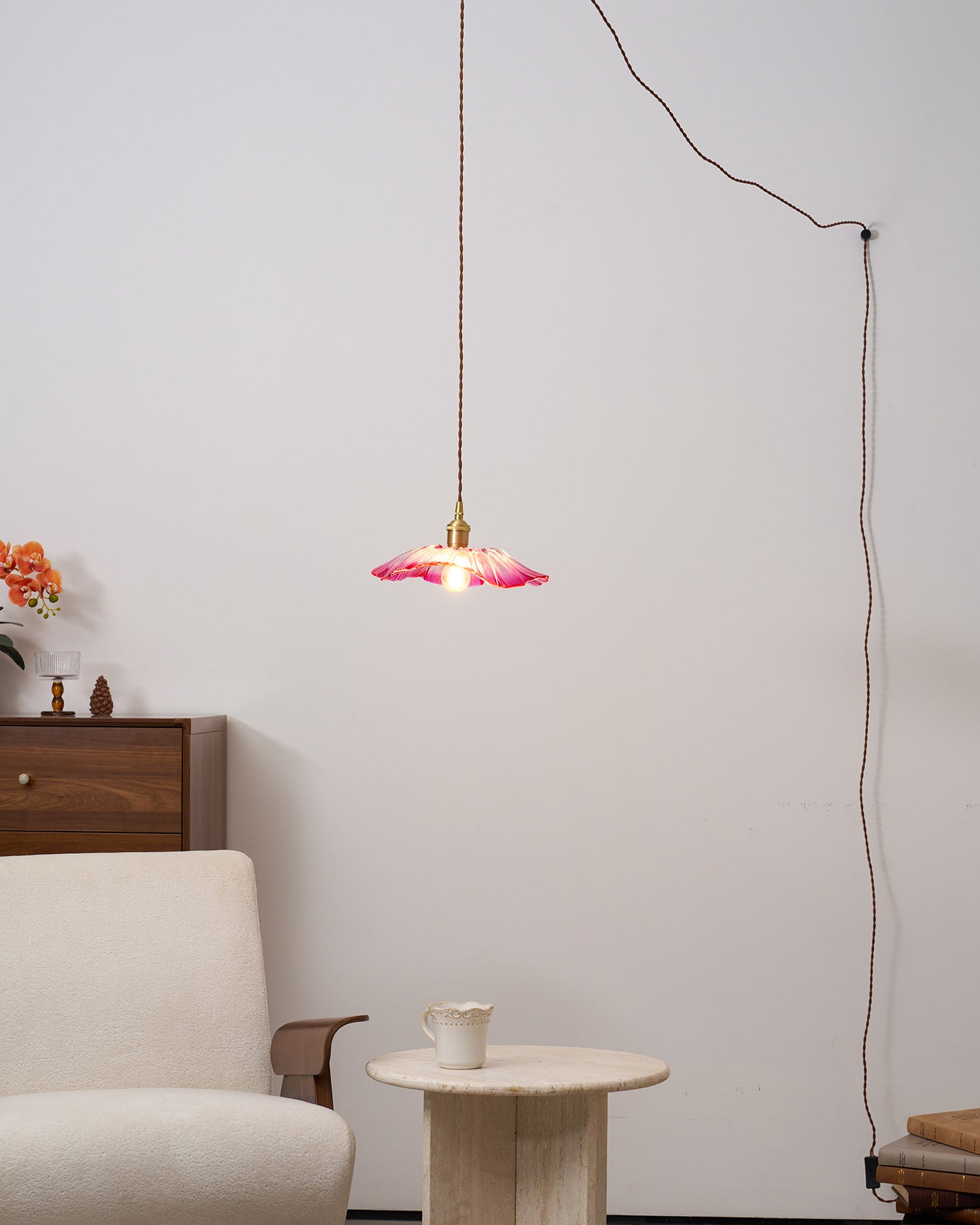 Larsmi blomsterformet pendellampe