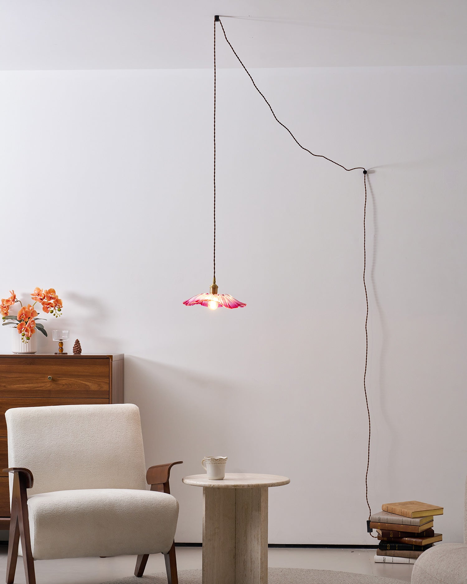 Larsmi blomsterformet pendellampe