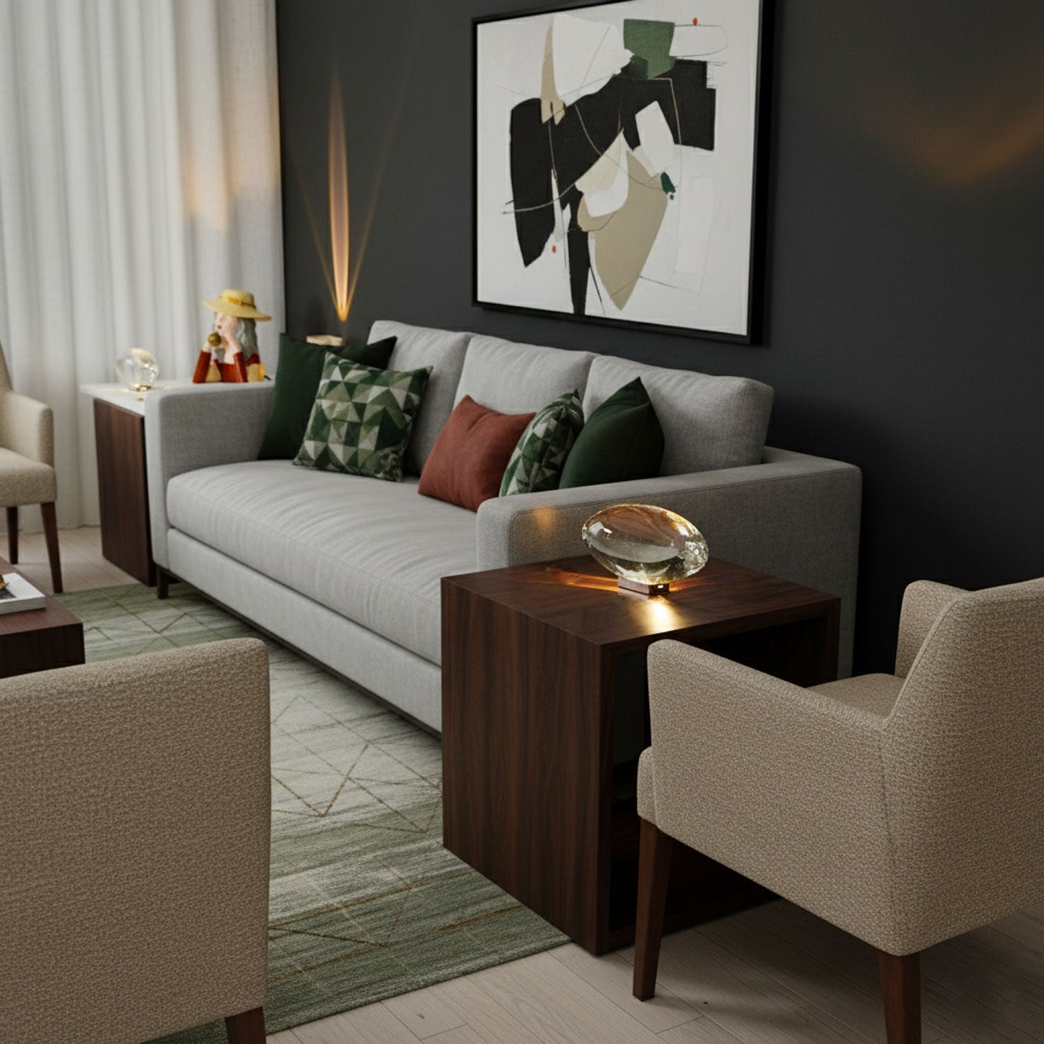 Jorar oval bordlampe