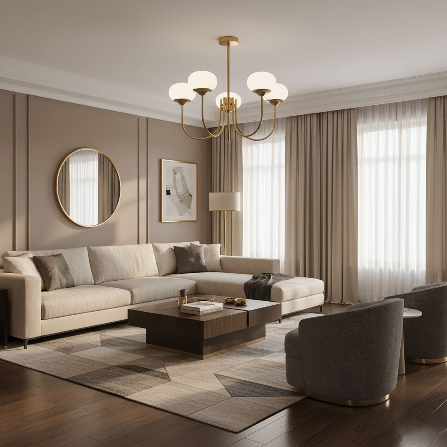 Soliare moderne lysekrone