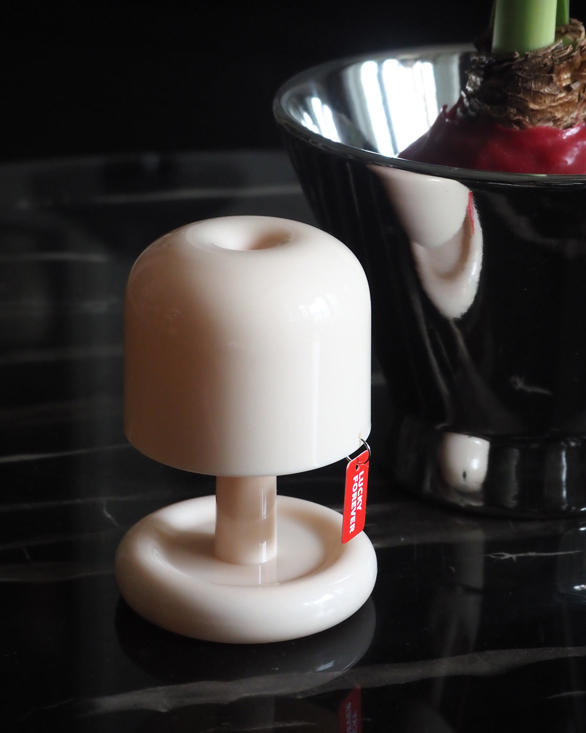 Tavlindal svampeformet bordlampe