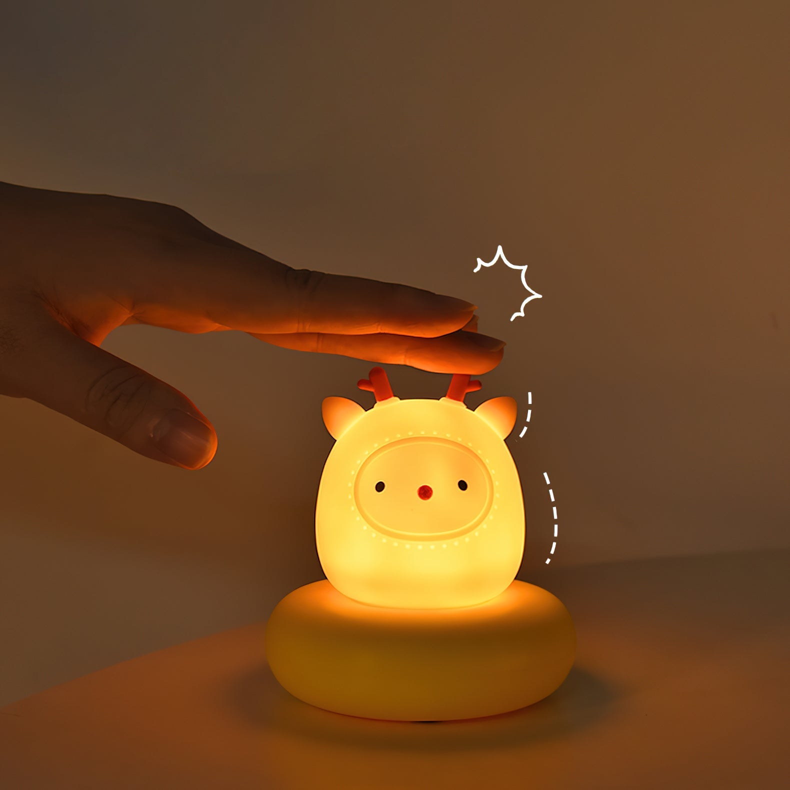 Tavlindal svampeformet bordlampe