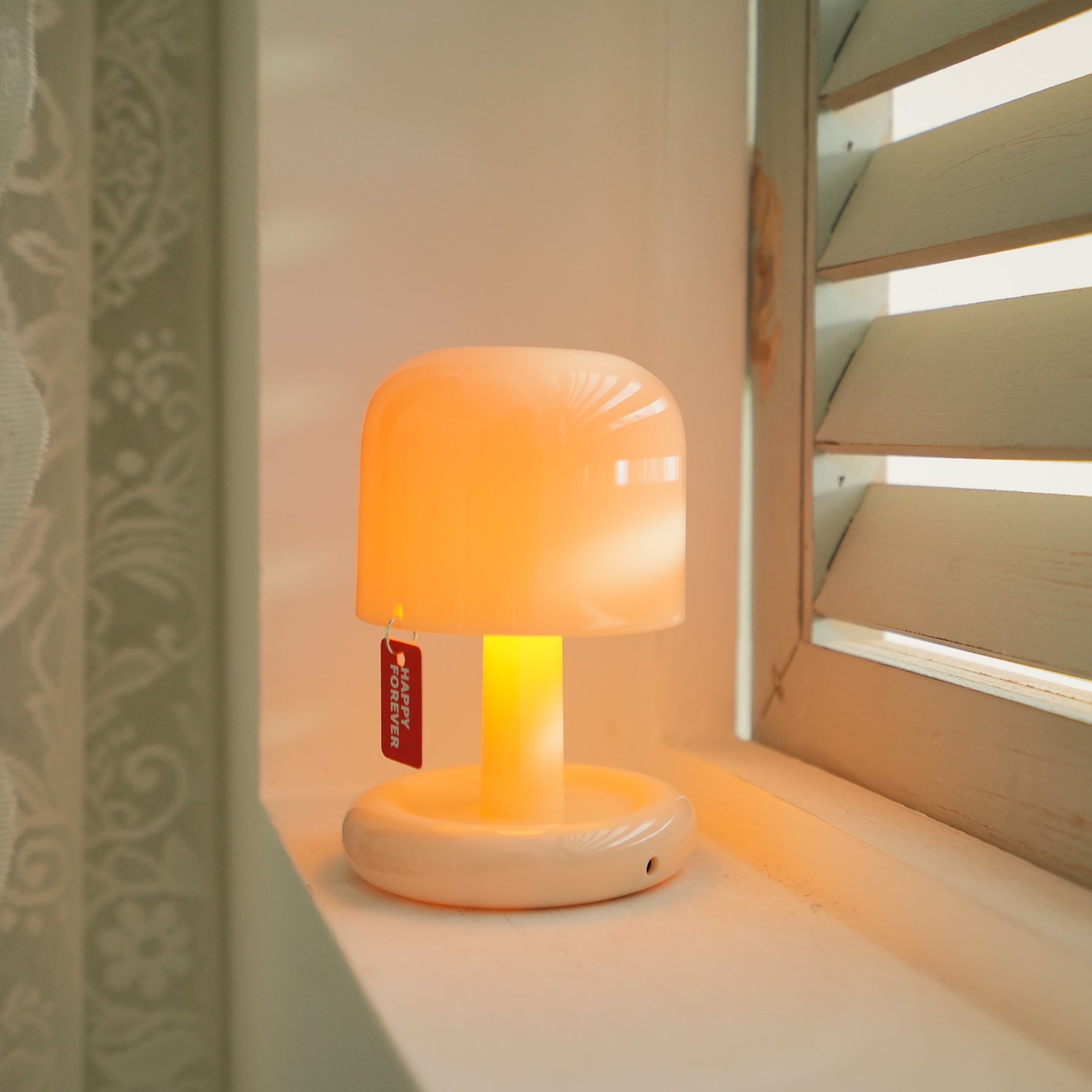 Tavlindal svampeformet bordlampe