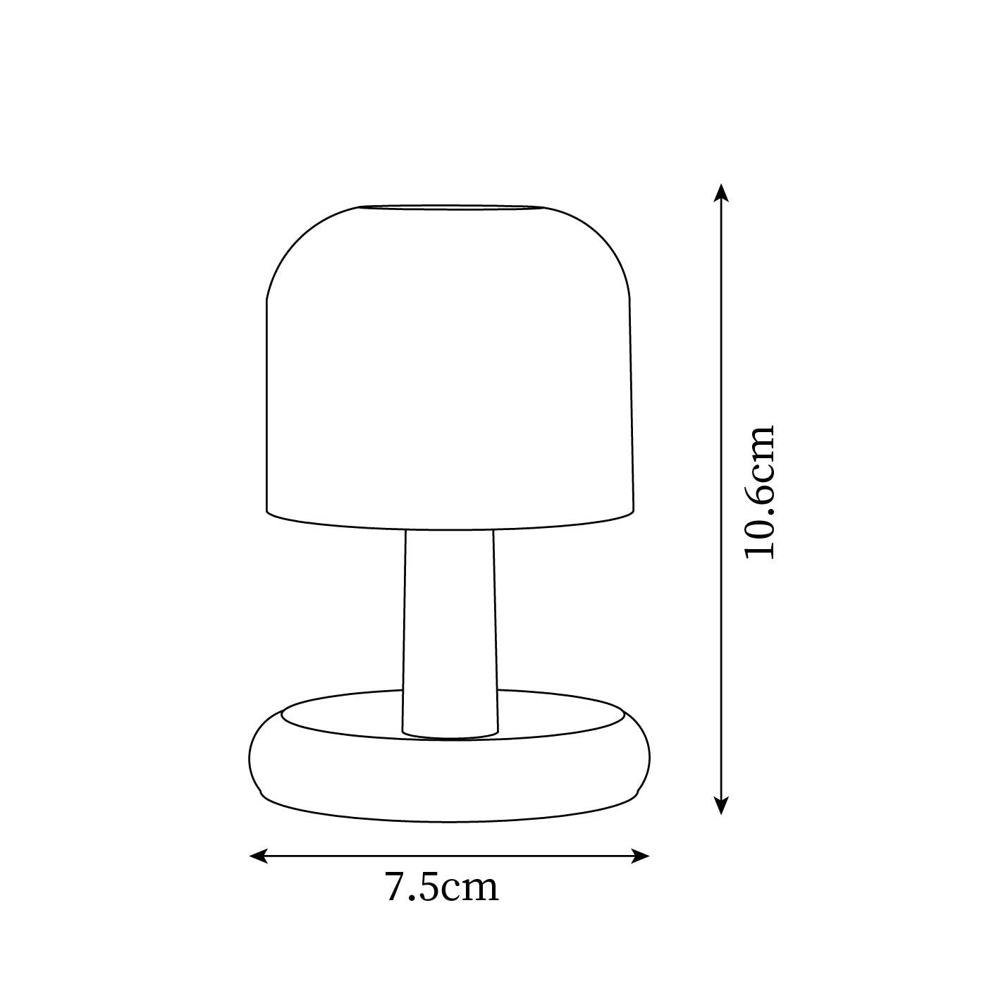 Tavlindal svampeformet bordlampe