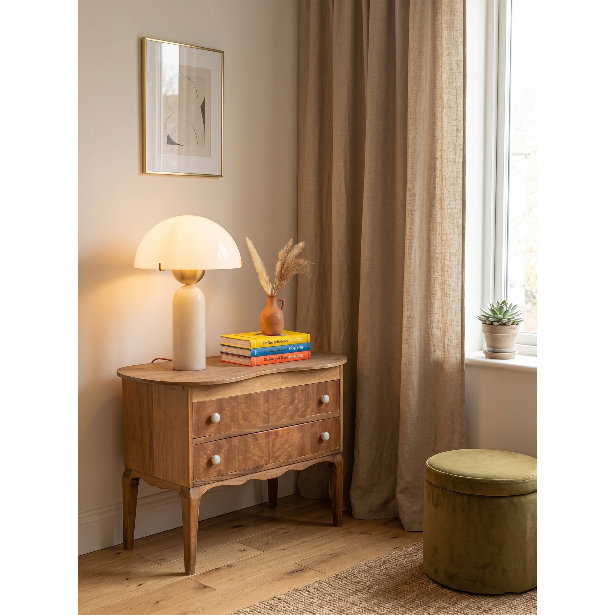 Lunena kugleformet bordlampe
