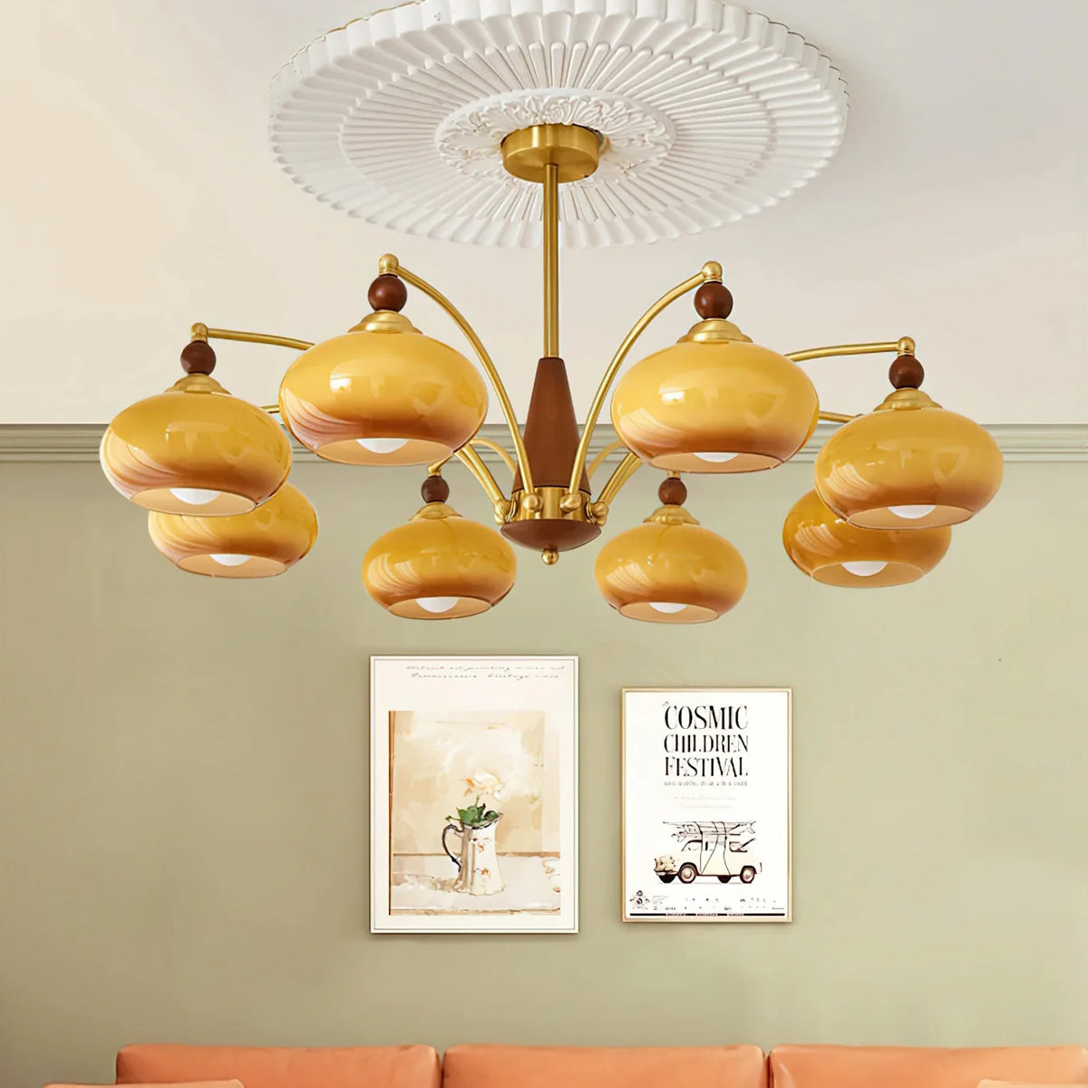 Wenon vintage lysekrone