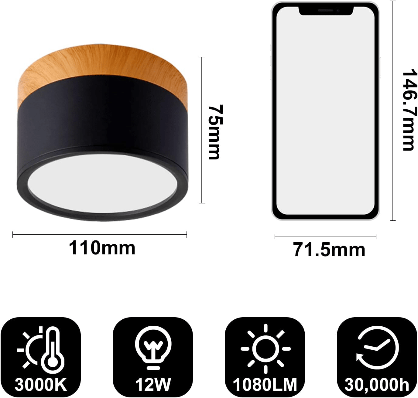 Emikto rund loftlampe