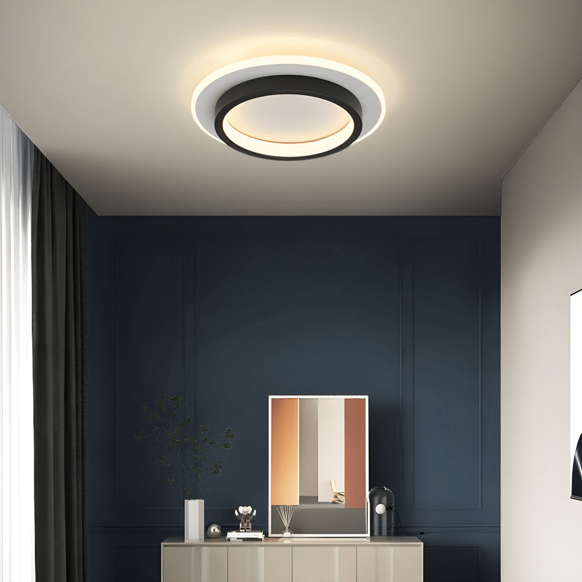 Sivirir rund loftlampe