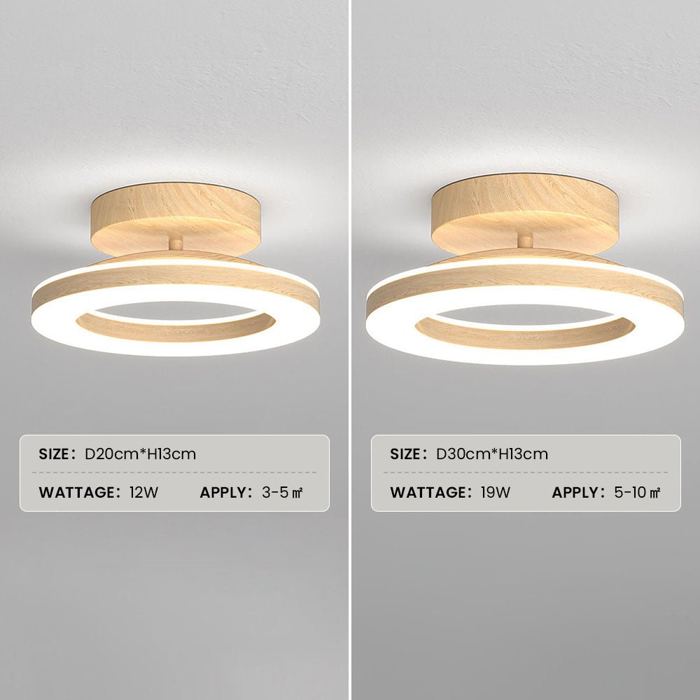 Sivla rund loftlampe