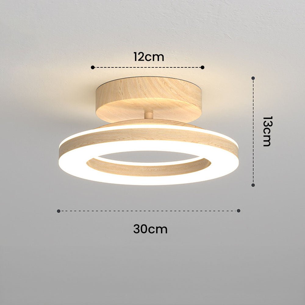 Sivla rund loftlampe
