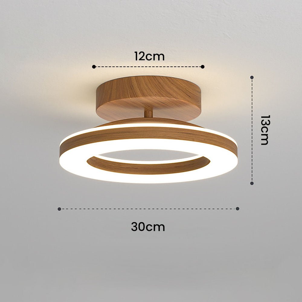 Sivla rund loftlampe