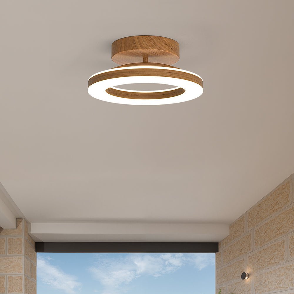 Sivla rund loftlampe