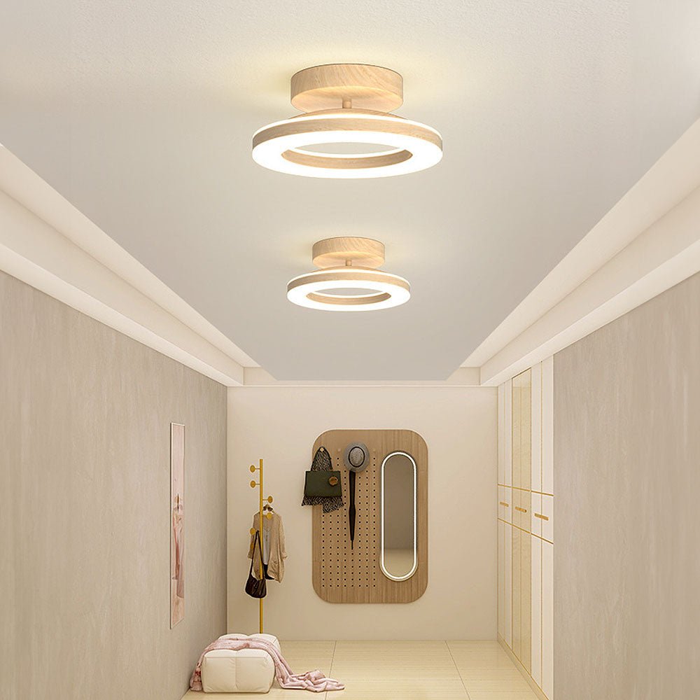 Sivla rund loftlampe