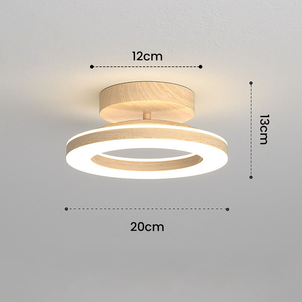Sivla rund loftlampe